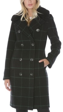 tahari plaid coat