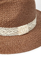 Thumbnail for your product : Forever 21 Crochet-Trimmed Wide-Brim Fedora