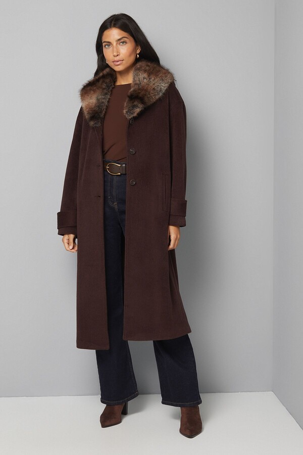 Fur Collar And Cuff Coat ShopStyle UK