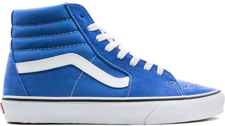 blue suede vans high tops
