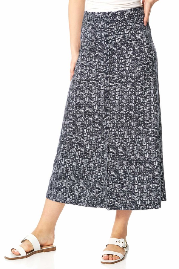 button front skirt maxi
