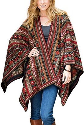 ladies knitted poncho uk