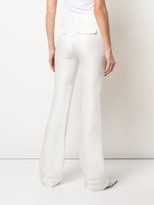Thumbnail for your product : Alejandra Alonso Rojas Silk Wide-Leg Tailored Trousers