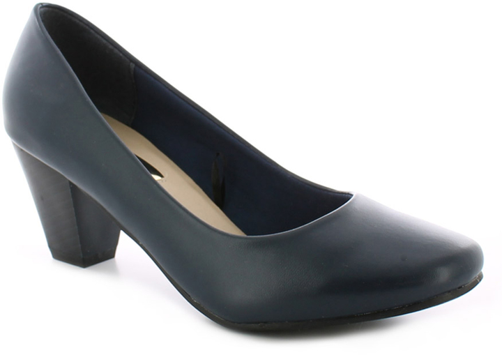 Rakuten New Womens/Ladies Navy Blue Comfort Plus Court Shoes, Wider ...