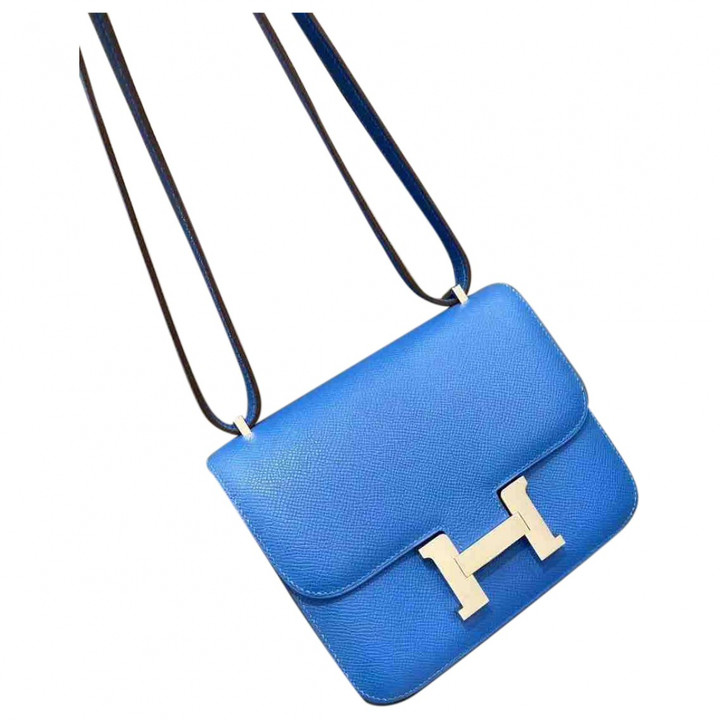 Hermã ̈S HermAs Constance Blue Leather Handbags - ShopStyle Bags