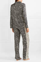 Thumbnail for your product : Stella McCartney Scarlet Snuggling Printed Stretch-silk Pajama Set - Black