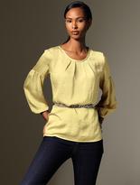 Thumbnail for your product : Talbots Satin puff-sleeve shirt