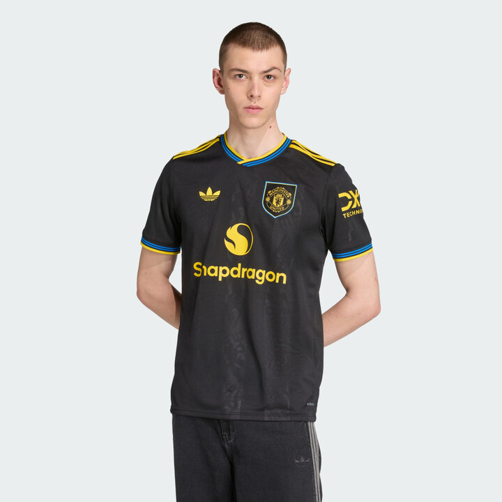 adidas Manchester United 25/26 Third Jersey Black XS Mens