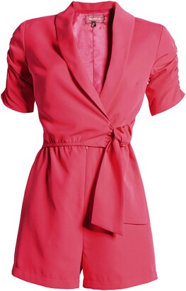 4SI3NNA the Label Marcella Ruched Sleeve Romper