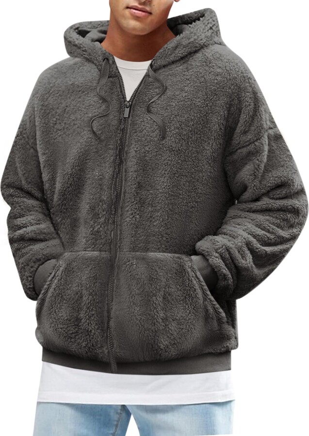 Mens Sherpa Hoodie ShopStyle UK