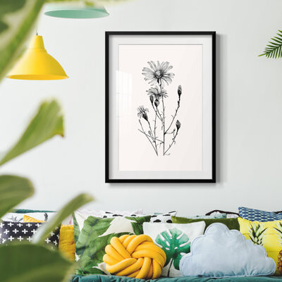 Winston Porter Vintage Floral Print CCXXIX -Framed Print