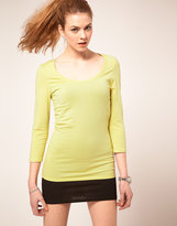 Thumbnail for your product : Vila Long Sleeve Top With Scoop Neck