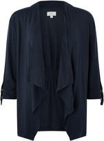 Thumbnail for your product : Monsoon Callie Waterfall Cardigan in Linen Blend Blue
