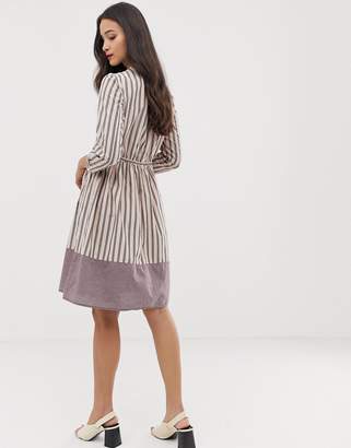 French Connection long sleeve stripe dress