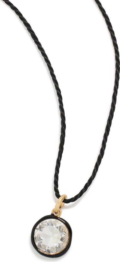 Oval Pendant Cord Necklace by Nakamol in Silver, Women's at Anthropologie