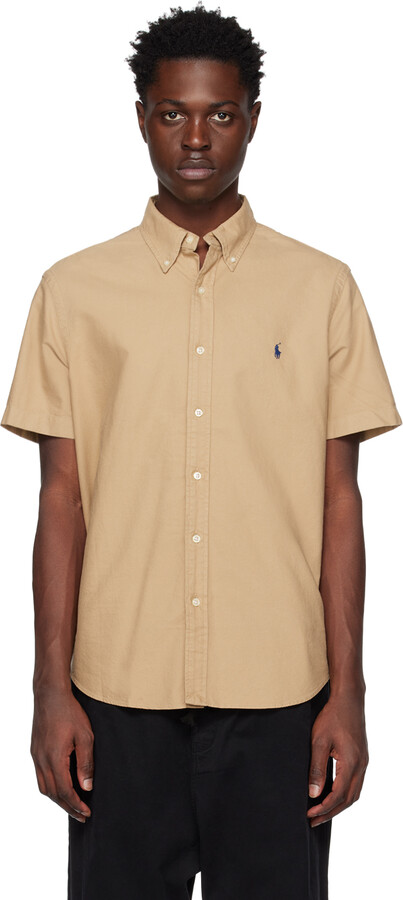 Polo Ralph Lauren Men's Brown Long Sleeve Shirts | ShopStyle