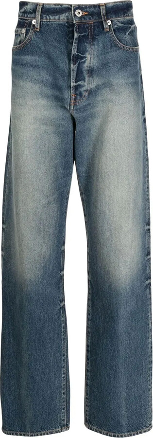 Kenzo Stonewashed Straight-Leg Jeans