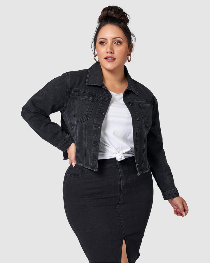 black denim jacket size 20