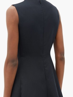Valentino Sleeveless Cotton-blend Twill Gown - Black