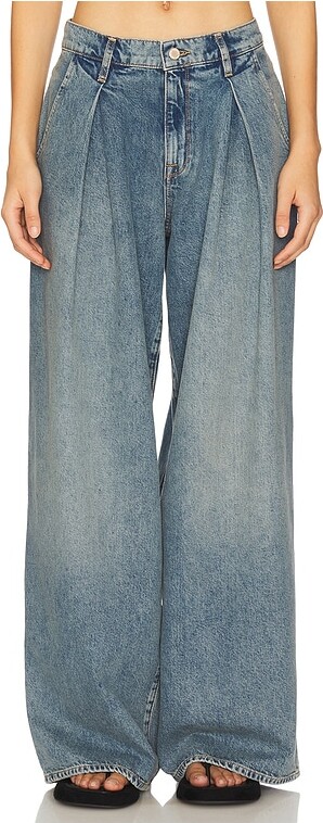 Triarchy Linda Mid Rise Pleated Wide Leg