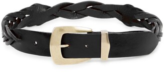 Kate Cate Exagon Black Leather Belt