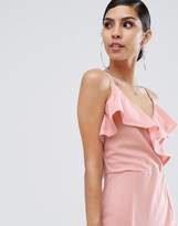 Thumbnail for your product : AX Paris cami midi dress with pephem and frill detail