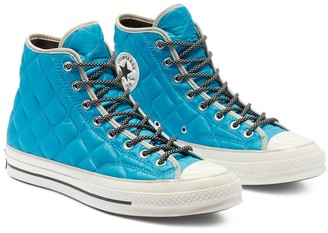 blue quilted converse