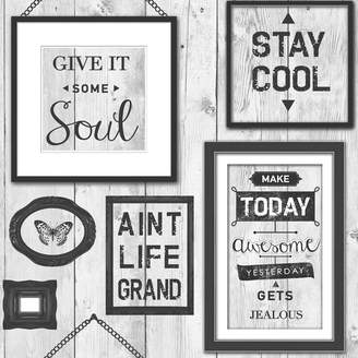 Graham & Brown Printed Framed Inspirational Quotes Wallpaper
