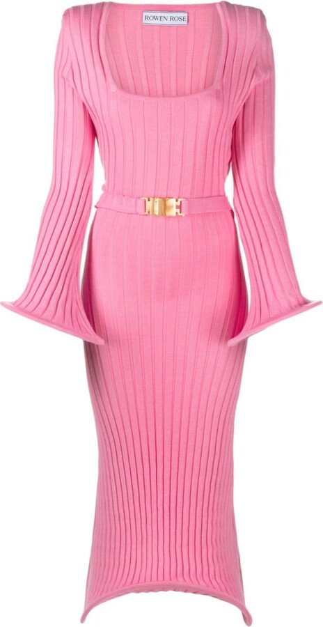 libjoie♡ back cross rib knit dress 直売割引 ワンピース - marion