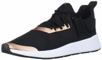 puma black and rose gold trainers