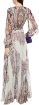 Thumbnail for your product : Etro Wrap-effect Smocked Printed Silk-chiffon Maxi Dress