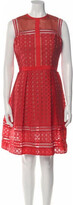 Thumbnail for your product : Catherine Deane Crew Neck Knee-Length Dress Red