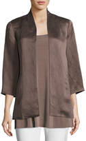 Thumbnail for your product : Eileen Fisher Organic-Linen/Silk Satin Jacket, Plus Size