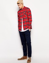 Thumbnail for your product : Bellfield Flannel Check Herringbone Shirt