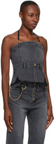 Thumbnail for your product : Sjyp Black Denim Backless Tank Top