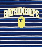 Thumbnail for your product : Bape Kids Striped logo cotton T-shirt