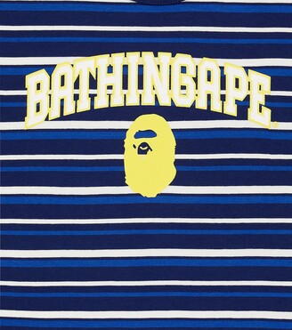 Bape Kids Striped logo cotton T-shirt