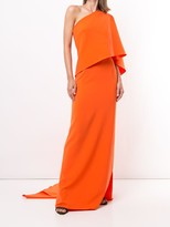 Thumbnail for your product : Carolina Herrera One-Shoulder Flutter Dress