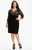 Thumbnail for your product : Adrianna Papell Lace Bodice Banded Sheath Dress (Plus Size)