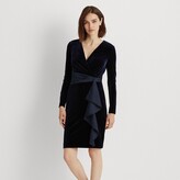 Thumbnail for your product : Lauren Ralph Lauren Ralph Lauren Satin-Velvet Surplice Dress
