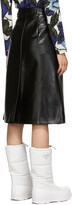 Thumbnail for your product : Prada Black Leather A Line Skirt