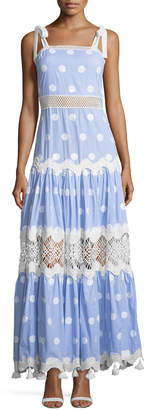 Alexis Ada Striped Embroidered Maxi Dress