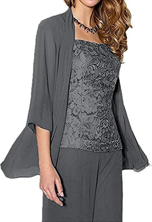 grey chiffon jacket