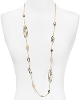 Thumbnail for your product : Alexis Bittar Pyrite & Palm Jasper Lacy Leaf Station Necklace, 42