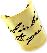 Thumbnail for your product : Vince Camuto Gold-Tone Wide "Fall In Love With Your Life" Cuff Bracelet