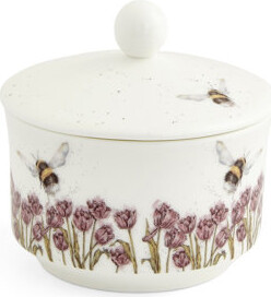 Royal Worcester Covered Sugar Bowl (Bumble Bee)