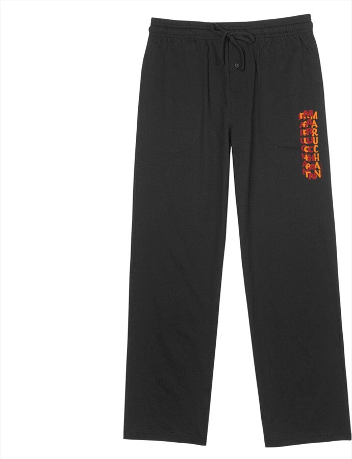 Men's Maruchan Logo Letter Stack Lounge Pants - Black - Large - ShopStyle