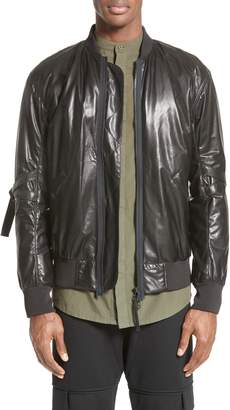 Helmut Lang Leather Bomber Jacket