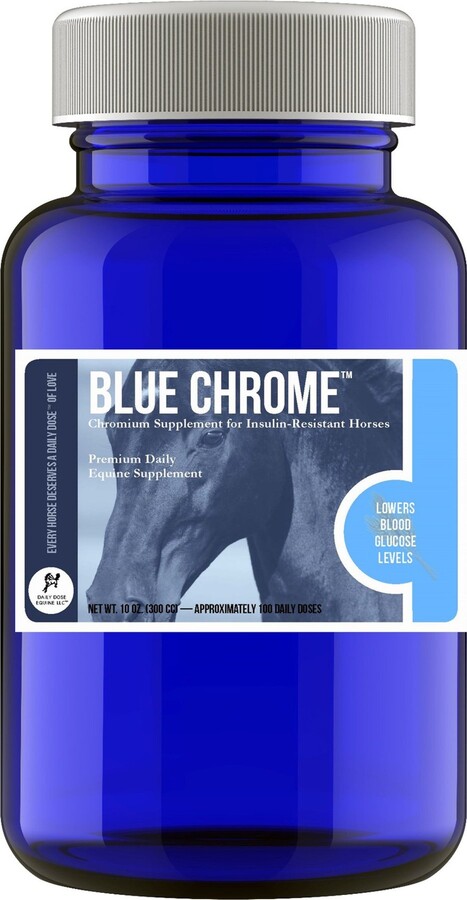Daily Dose Equine Blue Chrome Insulin-Resistant Liquid Horse Supplement, 10-fl oz bottle
