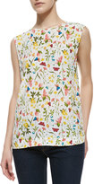 Thumbnail for your product : Equipment Kyle Printed Sleeveless Blouse